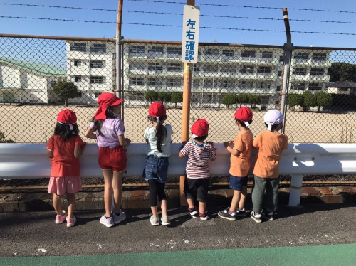 避難訓練-避難場所の確認