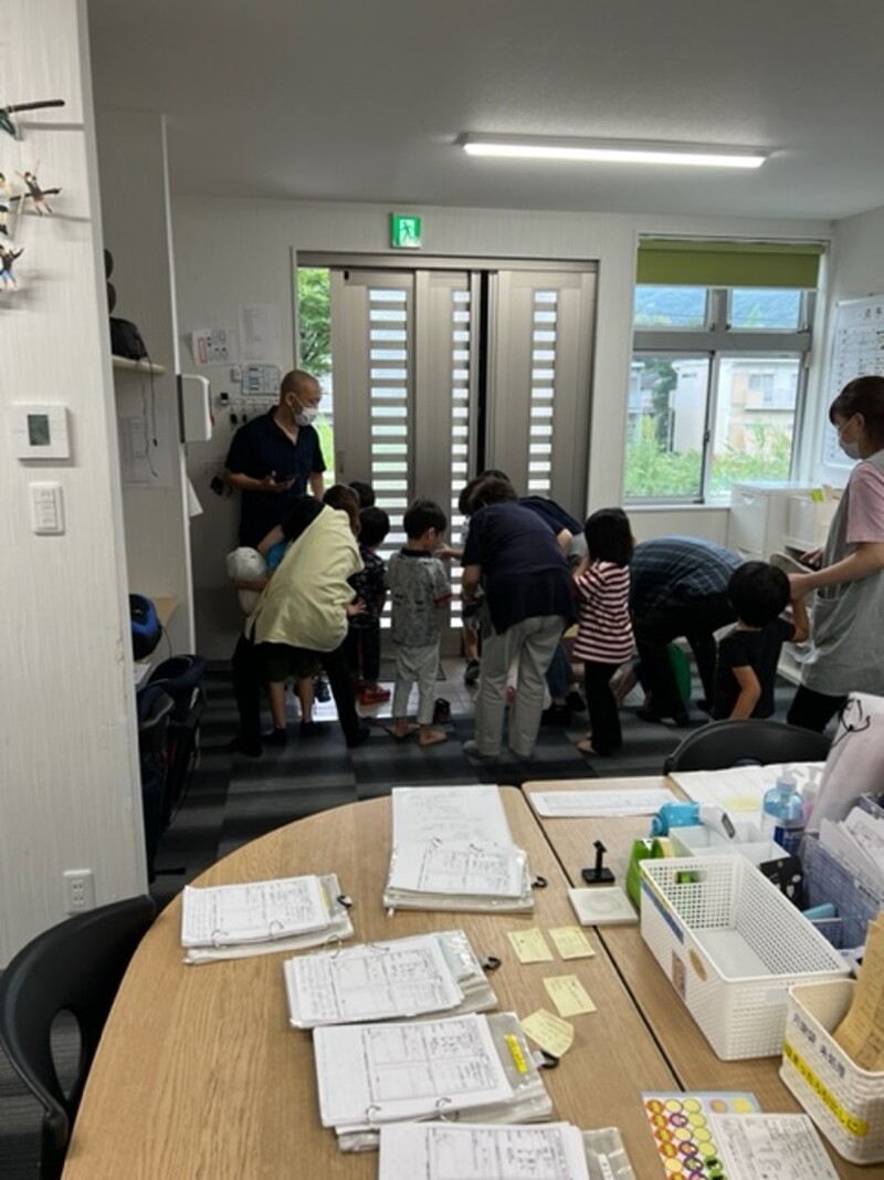 避難訓練の様子