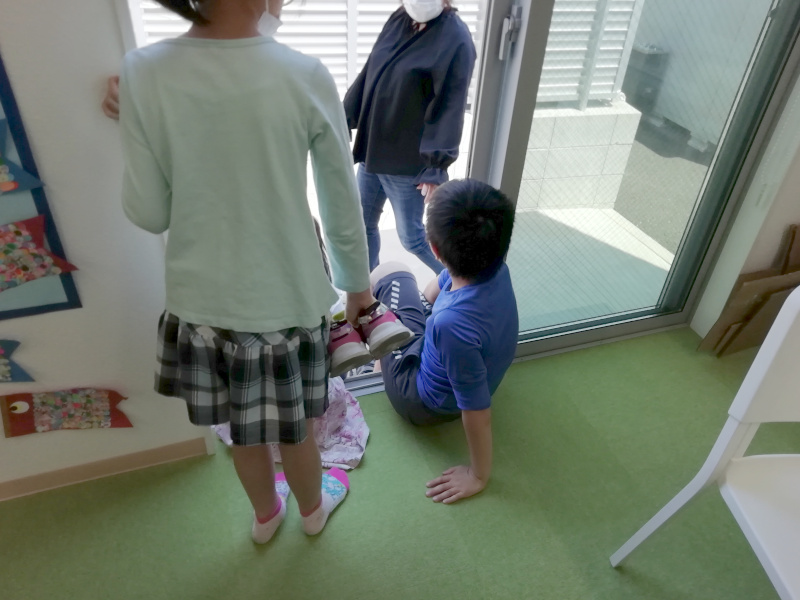 避難訓練の様子