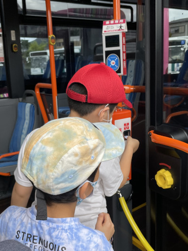 連節バス乗車体験の様子