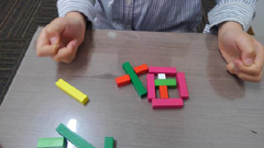 読み書き障害のリハビリテー ションの写真、視覚的なイメージの想起を促す課題